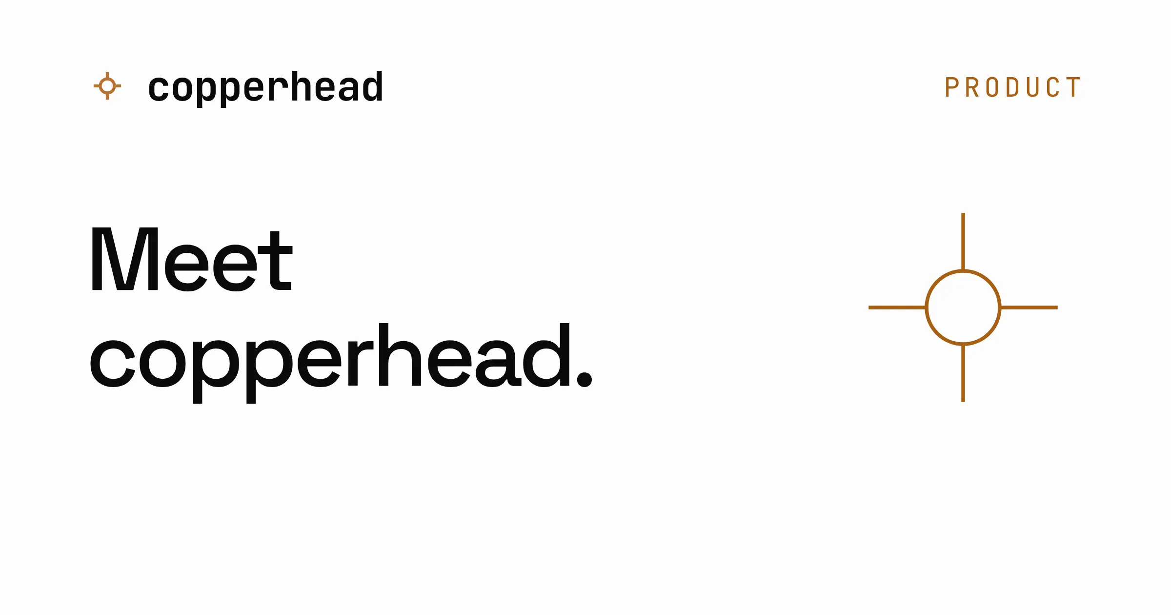 A copperhead title card: a via with four traces breaking out of it.